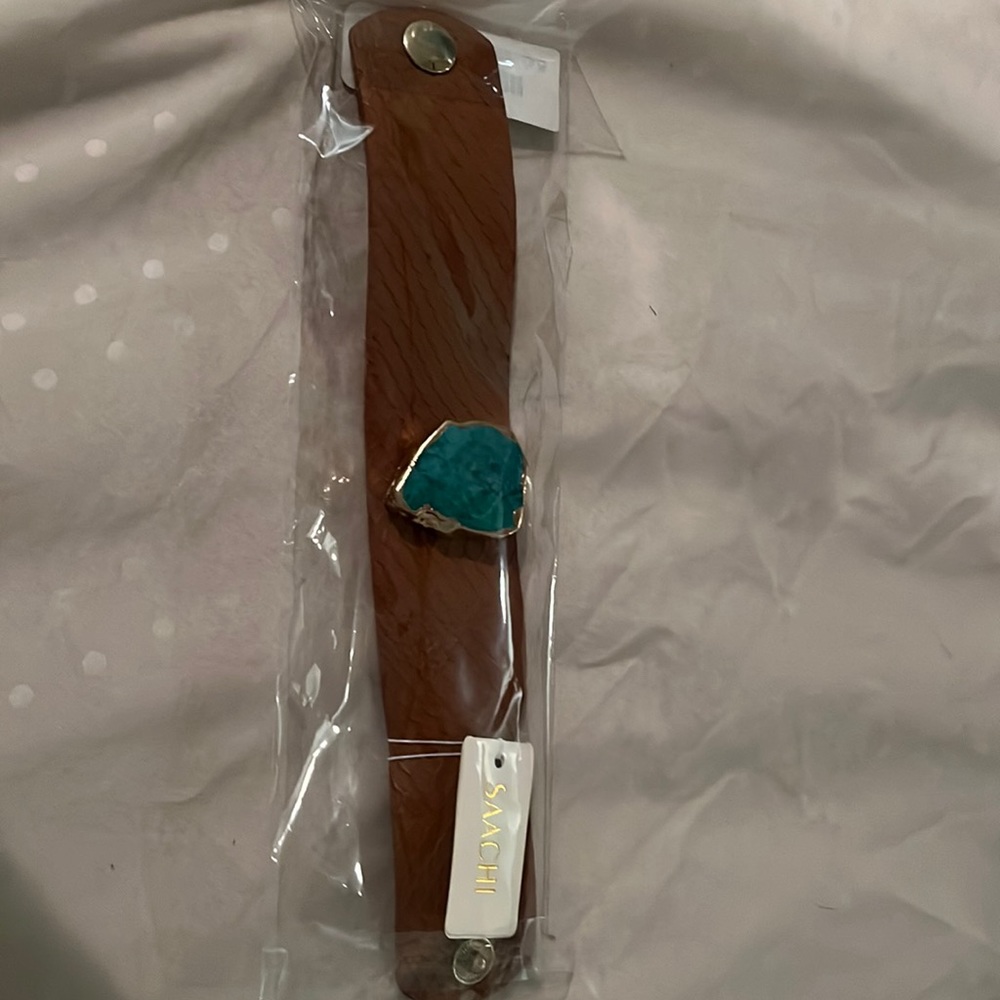 Turquoise Leather Bracelet